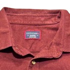 Untuckit Men   s Size Xl Burgundy Classic Cotton Flannel Shirt Button Down
