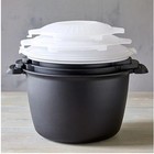 New Pampered Chef Micro-cooker Set Of 3 With Lids 1  2    3 Quarts Nesting