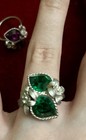 Vintage Sarah Coventry Birthstone Heart 3pc Adjustable Ring Set