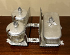 Vintage Rodney Kent Hammered Aluminum Breakfast Condiments Set