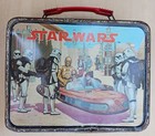 Vintage Original 1977 First Year Star Wars Lunch Box   Thermos With Red Lid