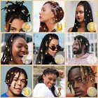285pcs Gold Hair Jewelry For Braids  Dreadlock