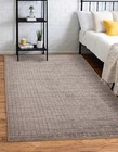 Traditional Grey Hand Loomed Area Rug 5 0  X 8 1  Oriental Carpet