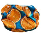 Babygoal Reusable Cloth Diaper One Size Citrus Orange Print Snap Closure