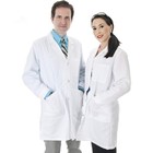 Unisex White Lab Coat For Men   Women - Long Sleeve Cotton Laboratory Coat