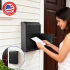 Key Drop Box Locking Mailbox Anti-theft Dropbox For Money Rents Payments  Black
