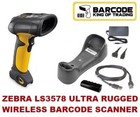 Zebra Ls3578-fz20005wr Wireless Bluetooth Laser Barcode Scanner W  Cradle         