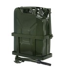 20l Liter 5 Gallons Steel Tank Gasoline Green Jerry Can With Holder 
