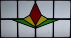 Geometric Old English Leaded Stained Glass Window 22  X 14 5 