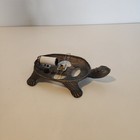 Vintage Tiffany Style Stained Glass Turtle Night Light Lamp As Is