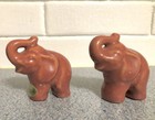Vintage Rosemeade Pottery Pink Elephant Salt   Pepper Shakers North Dakota