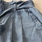 American Eagle High Waisted Paperbag Soft Shorts Nwt Size Medium Denim Pleated