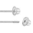 2 75 Ct  Sparkling Lab Created Diamon Stud Screw Back Earrings - 14k White Gold