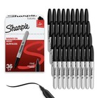 Permanent Markers  Fine Point  Black  36 Count