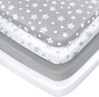 Pack N Play Sheets Fitted For Graco Playard Soft breathable 4 Pack 39 x27  Gray