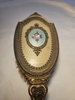 Vintage Victorian Edwardian Hair Brush Enamel Vanity Filigre Gold    gbox2 