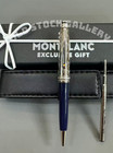 Montblanc Meisterst  ck Dark Blue Silver Engraved Ballpoint Pen Luxury Vip Gift