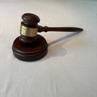 2 - Engraved Presentation Gavel With Sound Block - Wooden Judge Lawyer Award