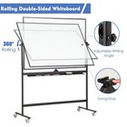 Large Magnetic Mobile Whiteboard 72 x48   Rolling Double Sided Stand Whiteboa   