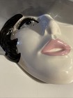 Vintage Clay Art Ceramic Face Mask Art Deco Girl Signed Cg 11    X 8   