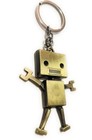 Retro Robot Logo Metal Vintage Bronze Color Key Chain 2 5   Cosplay Collectible