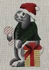 Associated Talents Hand Painted Needlepoint Canvas Christmas Lop Bunny Ct 329