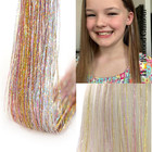 Hair Tinsel  Packs Of 12pcs Clip In Hair Tinsel  20 5 Inch Fairy Hair