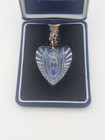 Vintage  sterling Silver Waterford Crystal Heart Pendant Necklace Chain