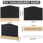 Mini Chalkboard Signs With Stand 16 Pack Reusable Wooden Tabletop 4 X 3 Inch