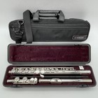 Yamaha Yfl-221 Student Flute Nickel Silver Plated Used With Hard Case   2way Bag