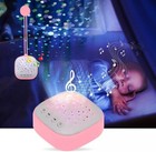 Portable White Sound Machine Baby  Sleep Soother With Star Projection Light