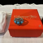 Carolyn Pollack Vintage Sterling Silver Sleeping Beauty Turquoise Ring Size 7