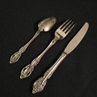 Brahms By Oneida Community Stainless 3 Piece Youth Flatware Set Knife Fork Spoon