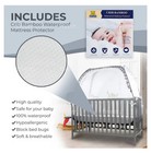 Crib Safety Pop Up Canopy Tent With Waterproof Mattress Protection Cover 2pc Set