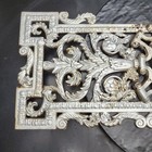 Antique Ornate Cast Iron Heavy Fireplace Insert Wall Cover 24-1 2 X 9         