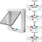 4-way Pet Door Cat Puppy Dog Magnetic Lock Lockable Flap Door Frame Magnetic Abs