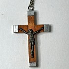 Vintage Lourdes Pater Medal Catholic Rosary Crucifix Prayer Beads Jesus Mary