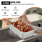 6 Pack 6  Deep Stainless Steel Steam Table Pans Hotel Food Prep Pan Full Size