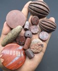 Rare Old Lot Of Over 10 Pics Different Ancient Jasper Stones Rare Beads