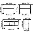 Vevor Iron Handrail Stair Railing Hand Rail Kit Fit For 0-4 Step Outdoor Black
