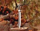 Custom Handmade 1095 High Carbon Steel Machete Rosewood Handle   Leather Sheath