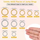 4600pc Jump Rings Set Gold Silver Assorted Sizes W  Open Close Tools