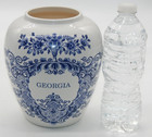 Delft Royal Goedewaagen Numbered Georgia Blue Tobacco Jar  Made In Holland Rare