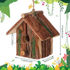 1 Pcs Birdhouses For Outside Wooden Bird House With Moss Accent Hanging Design B