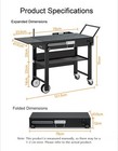 Outdoor Grill Cart Foldable Grill Table Fold Carry   Cook Anywhere Black New