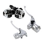 Chrome 1  Switches Control   Brake Clutch Levers For 96-12 Harley Softail Dyna