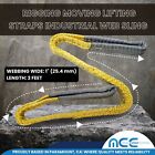 1  X 3  6   9ft 2 Ply Polyester Flat Eye Lifting Sling Strap Web Sling 3100 Lbs