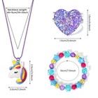 Lorfancy 18 Pcs Kids Jewelry For Girls Bracelets Necklaces Rings Set Toddler