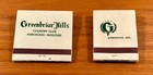 Two Vintage Greenbriar Hills Country Club Missouri Collectible Matchbooks