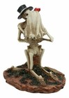 Love Never Dies Wedding Skeleton Hot Couple Making Out Statue Day Of The Dead